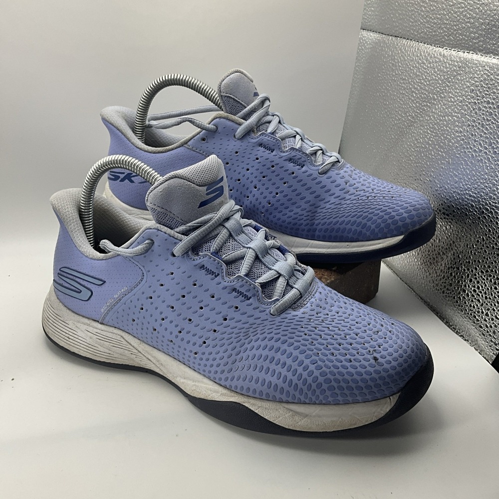 Skechers Womens Viper‎ Court Slip-ins Reload Blue White 8.5